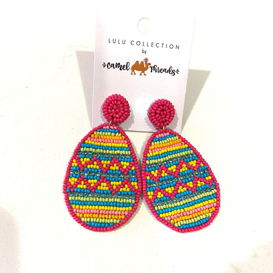 Easter Egg Beaded Earring