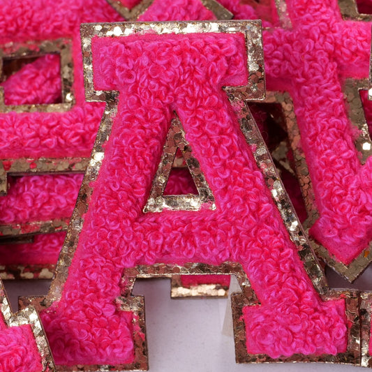 Hot Pink or Light Pink Chenille Letters