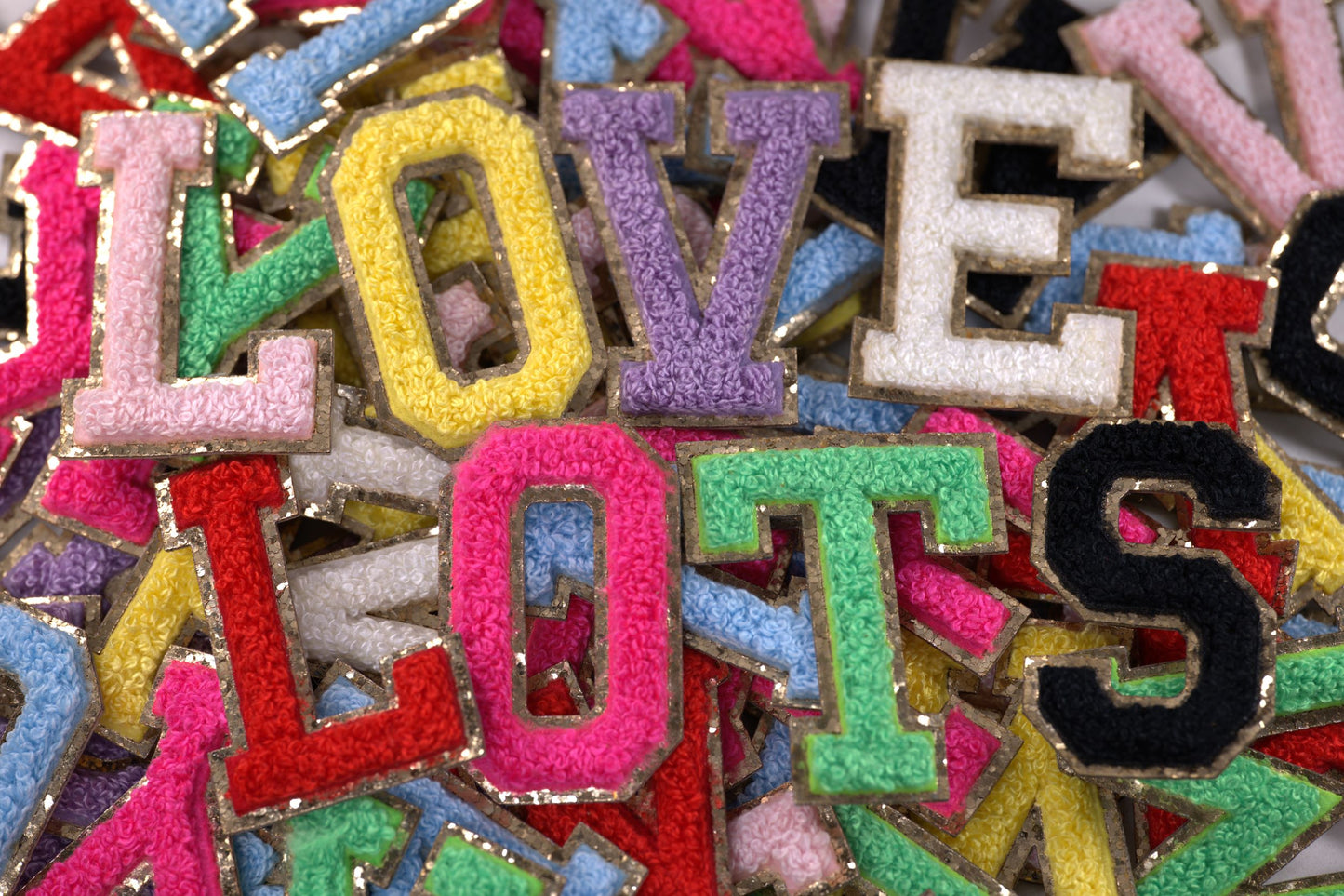 Hot Pink or Light Pink Chenille Letters